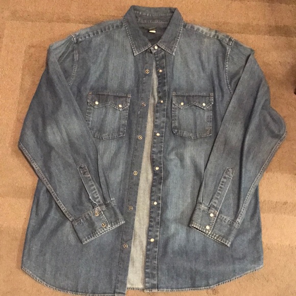 banana republic mens denim shirt